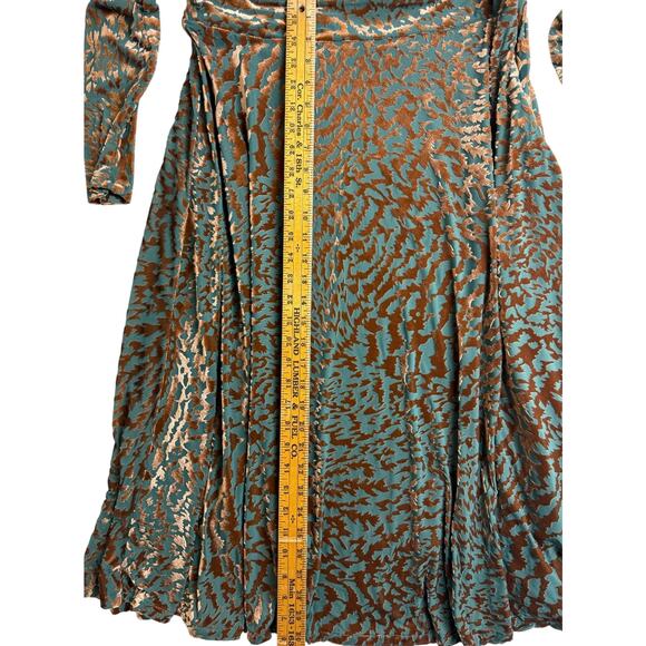 Soft Surroundings Shae Dress Velvet Burnout Animal Print Midi Large Petite - Picture 16 of 16